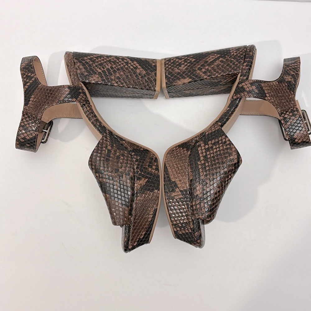 Torrid Snakeskin Print Platform Block Heel Sandal… - image 6